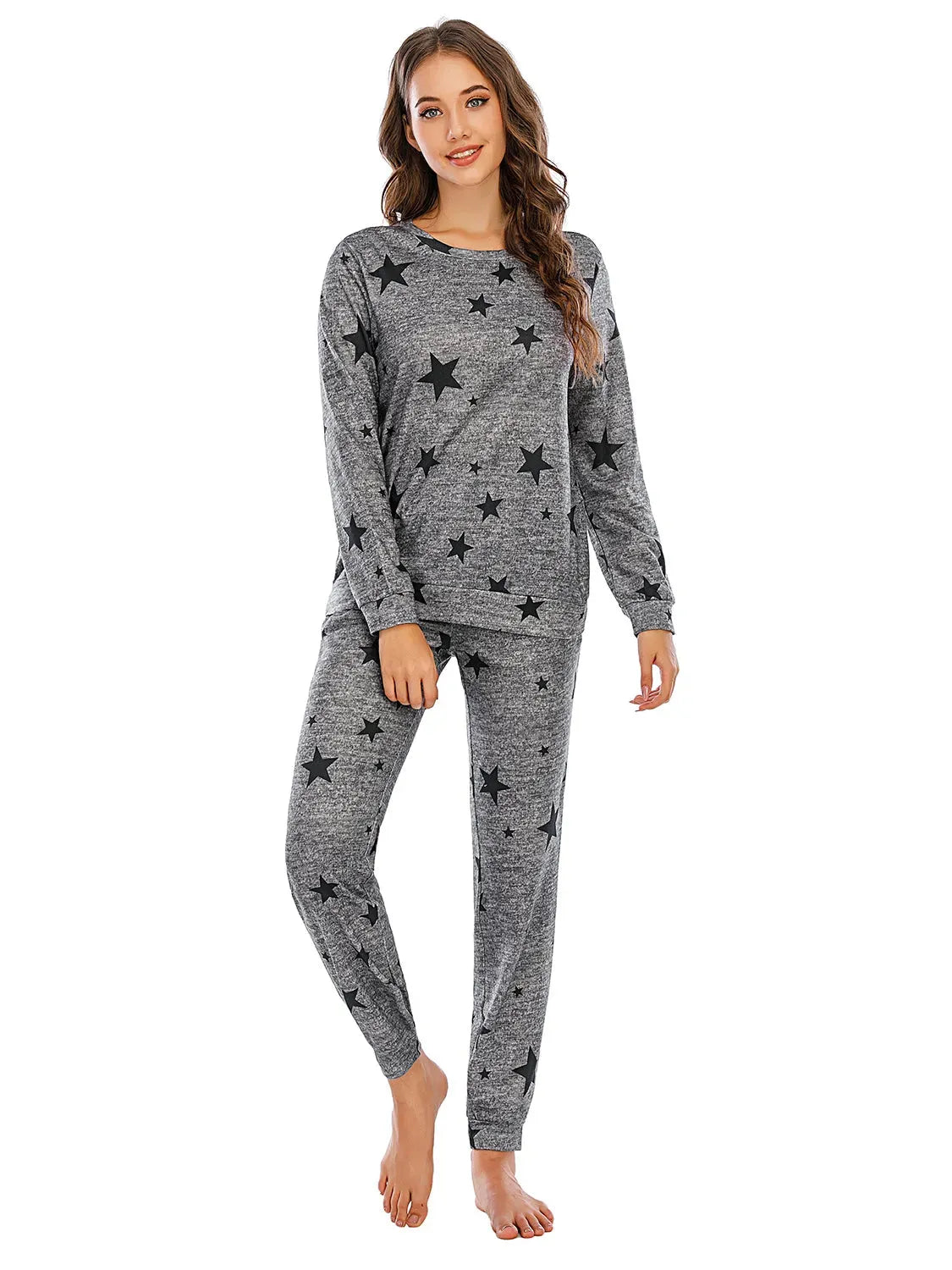 Star Top and Pants Lounge Set Loungewear Sets - Tophatter Daily Deals