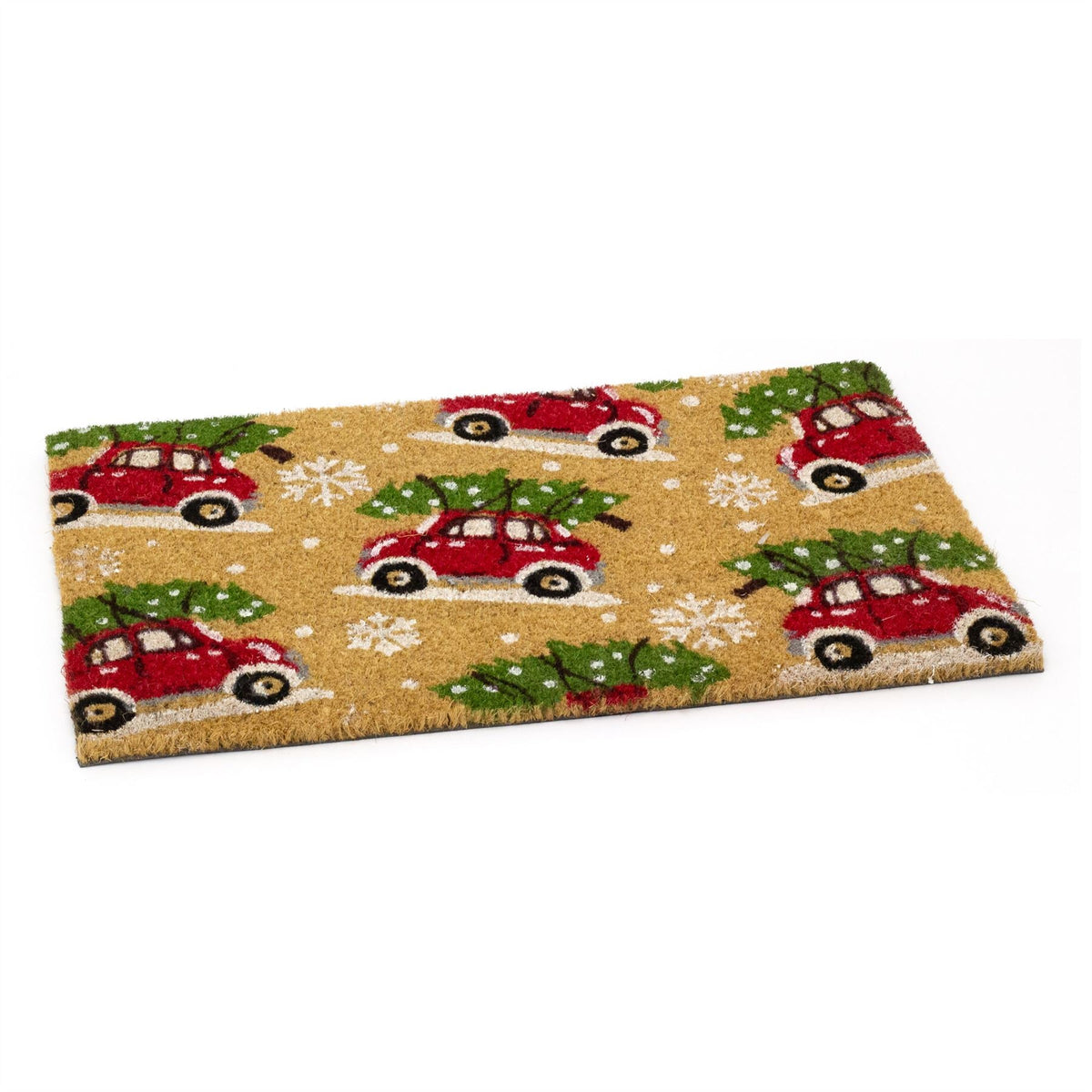 Cars Christmas Doormat | Non-slip Rectangular Coir Welcome Door Mat - 59x39cm Doormat - Tophatter Daily Deals