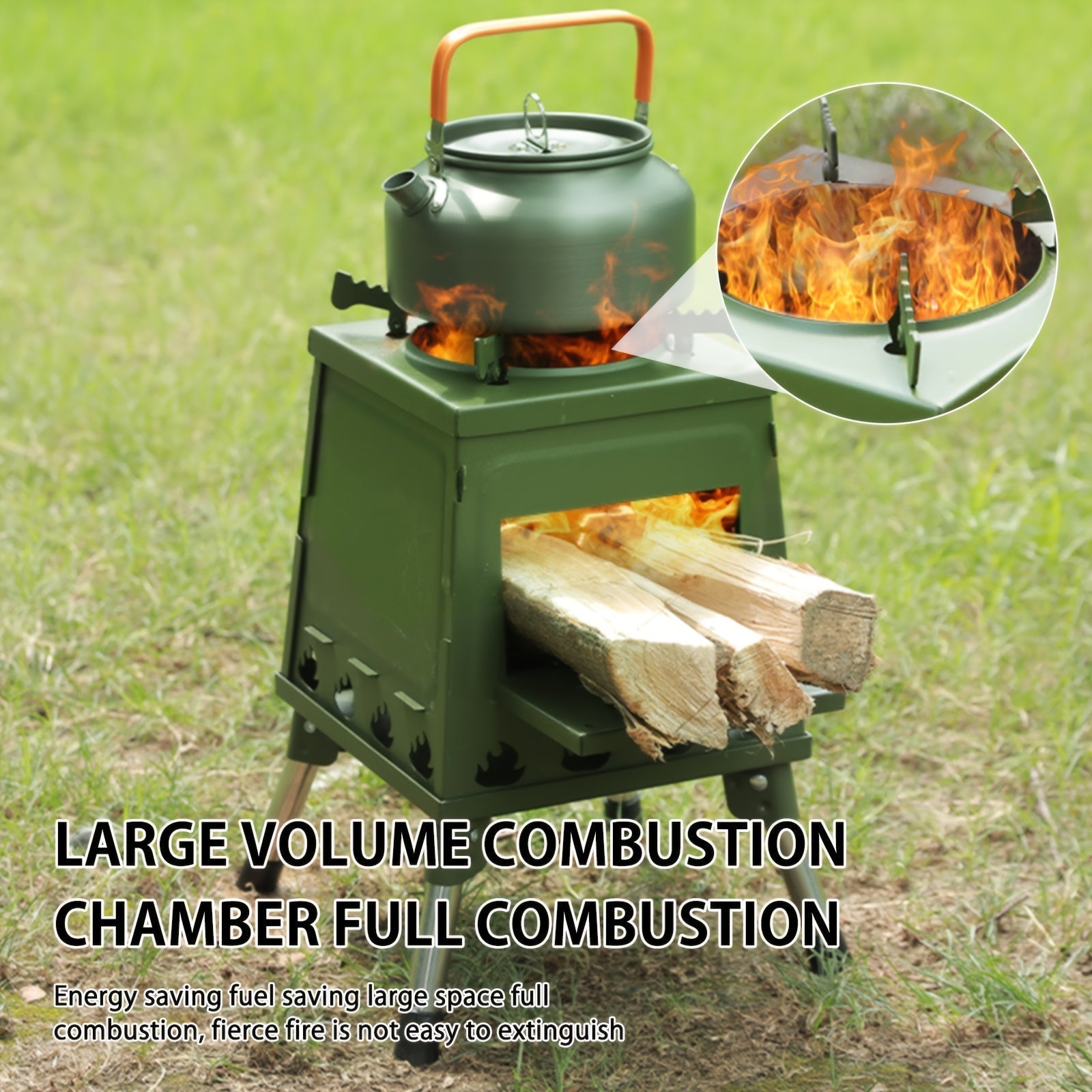 Folding Campfire Stove Portable Outdoor Camping & Hiking - Tophatter Daily Deals