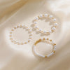 Gold-Plated Pearl Copper Bracelet Bracelets - Tophatter Daily Deals