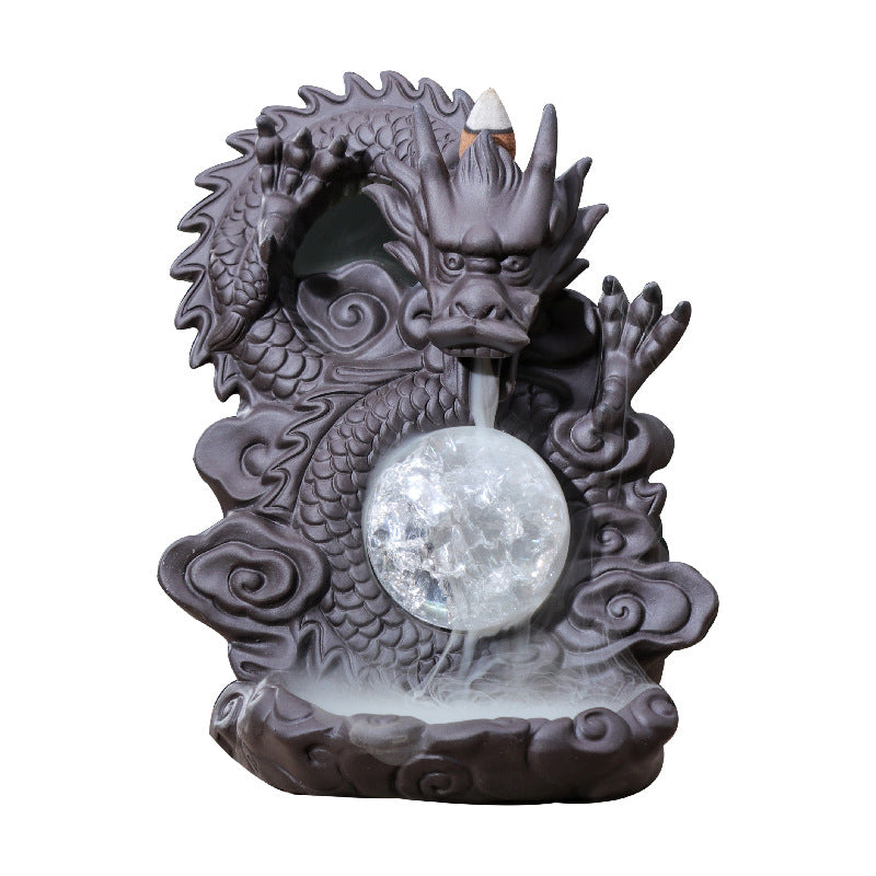 Backflow Incense Burner Ornaments Pottery Indoor Seat Tower 0 - Tophatter Daily Deals