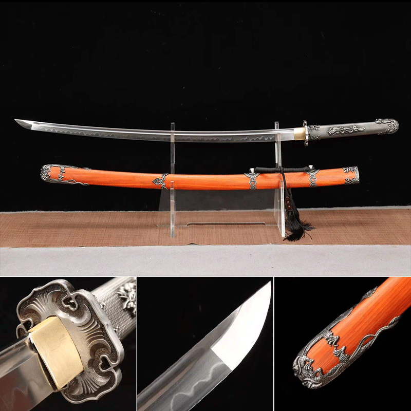 Handmade Japanese Tachi Odachi Water Dragon水龍 T10 Steel Burn Blade - Tophatter Daily Deals