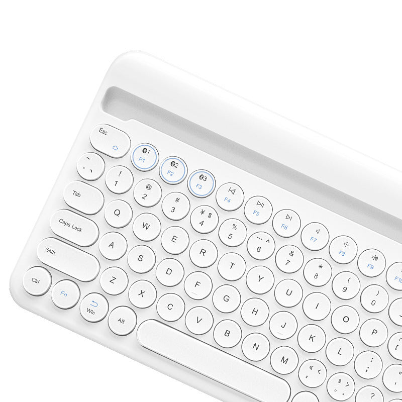 Bluetooth Keyboard Android Can Connect To Mobile Phone Tablet Notebook Mute Cute 0 - Tophatter Daily Deals