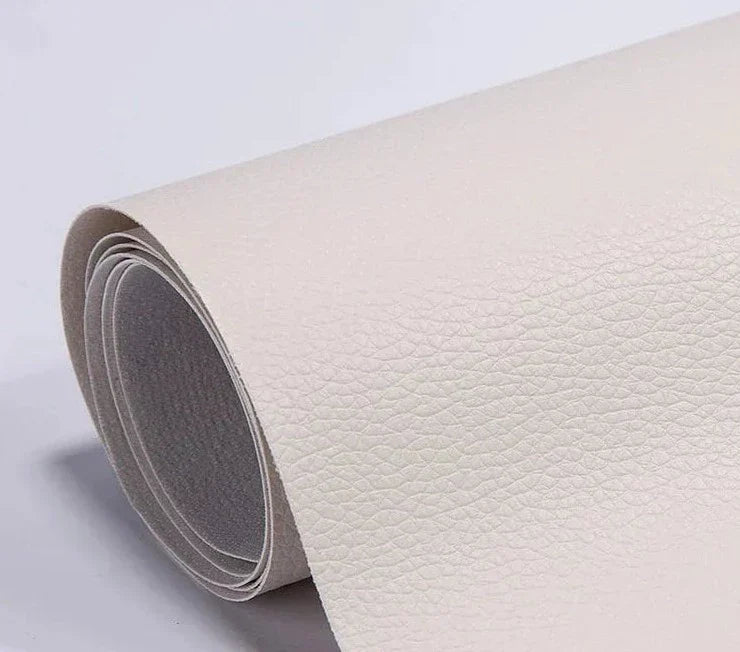 Leather Repair Patch Self Adhesive Cuttable Sofa Fix Beige White 8*55in(20*138cm) - Tophatter Daily Deals