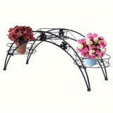 Arched Iron Plant Stand Flower Pot Holder Home & Garden > Artificial Plants > Pots, Planters & Accessories - Tophatter Daily Deals