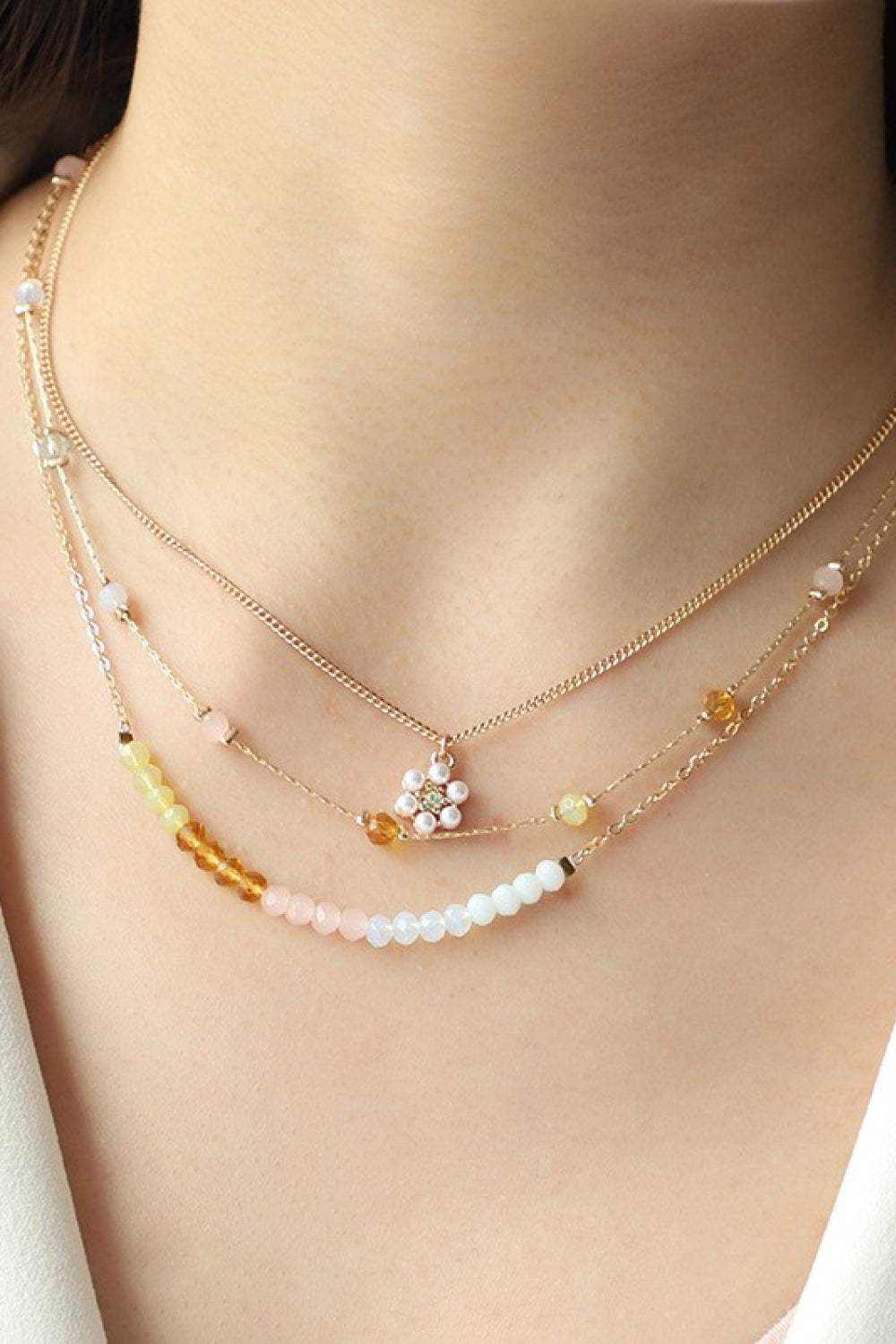 Alloy Three-Piece Necklace Set Necklaces - Tophatter Daily Deals