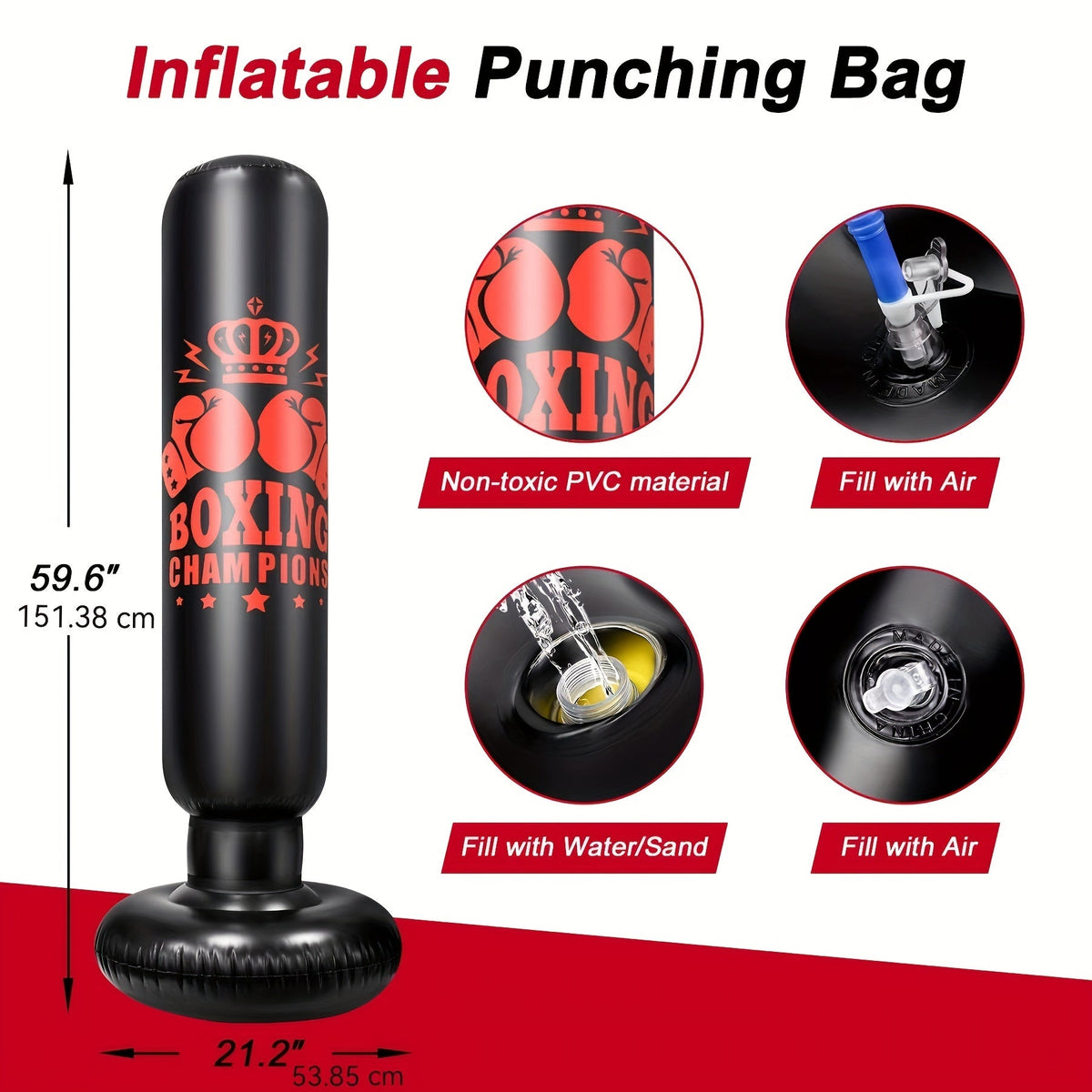 Punching Bag with Gloves & Skipping Rope Punching & Training Bags - Tophatter Daily Deals
