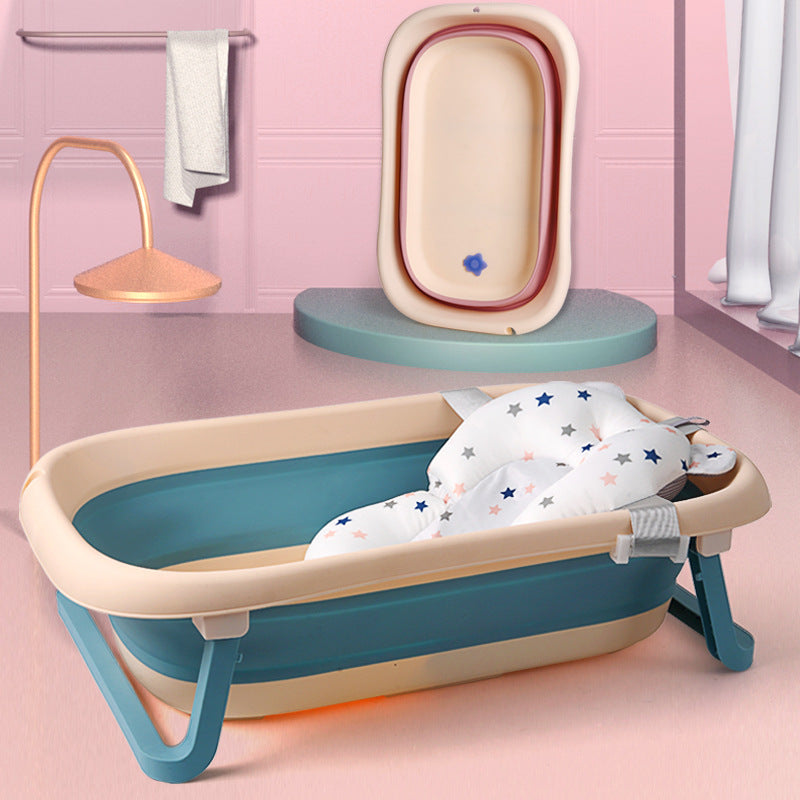 Baby Bath Seat Support Mat Foldable Baby Bath Tub Pad & Chair Newborn Bathtub Pillow Infant Anti-Slip Soft Comfort Body Cushion 0 - Tophatter Daily Deals