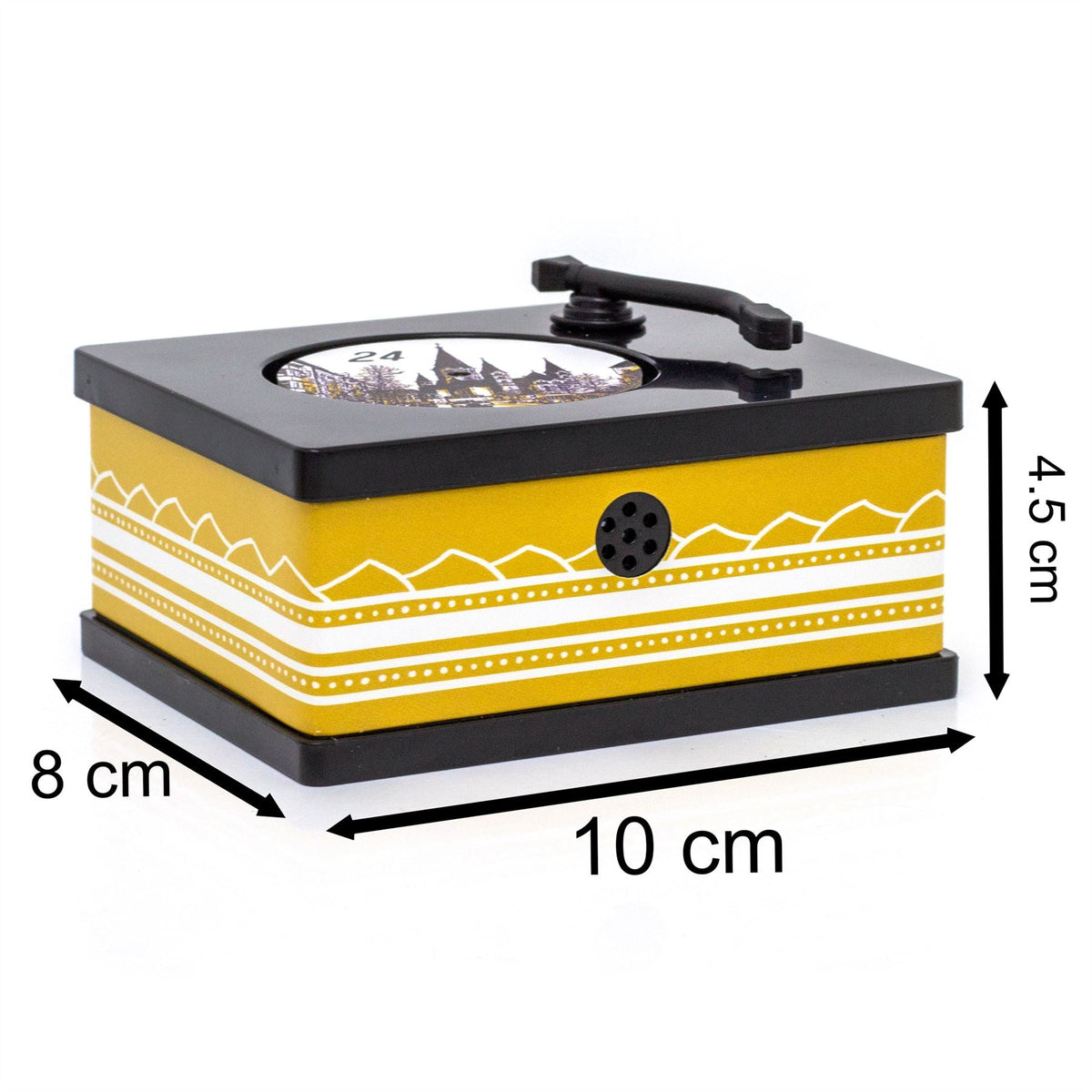 Jazz Gramophone Christmas Advent Calendar | Mini Musical Music Box with 24 Songs Advent Calendar - Tophatter Daily Deals