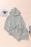 Animal Print Drawstring Detail Hoodie and Shorts Lounge Set Gray Loungewear Sets - Tophatter Daily Deals