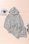 Animal Print Drawstring Detail Hoodie and Shorts Lounge Set Loungewear Sets - Tophatter Daily Deals