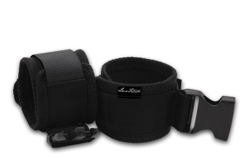 Lux Fetish G Spot Pal Black Adjustable Ankle Cuffs with Satin Blindfold > Bondage Gear > Restraints - Tophatter Daily Deals