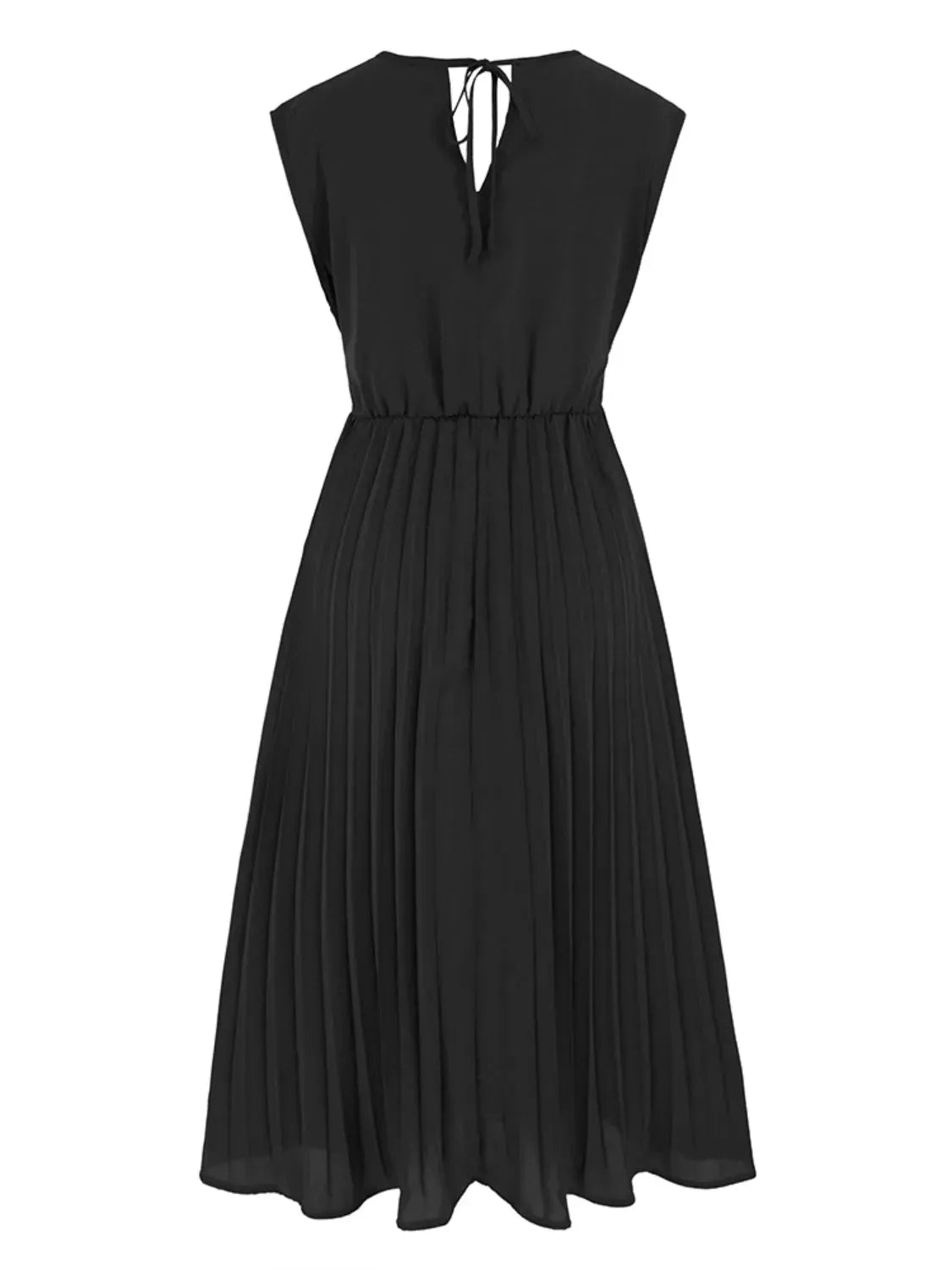 Tied Surplice Pleated Tank Dress Casual Dresses - Tophatter Daily Deals