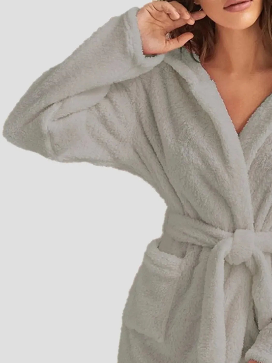 Tie Waist Hooded Robe Sleep Dresses - Tophatter Daily Deals