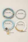 Light Blue 4pcs Starfish Pendant Beaded Bracelet Set Bracelets - Tophatter Daily Deals