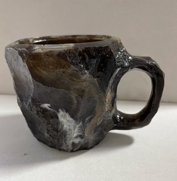 400ml Resin Mineral Crystal Coffee Mugs With Handles Elegant Fake Mineral Crystal Cup For Workplace Home Decor Christmas Gift Kitchen Gadgets Gray 10cm High No inner liner 0 - Tophatter Daily Deals