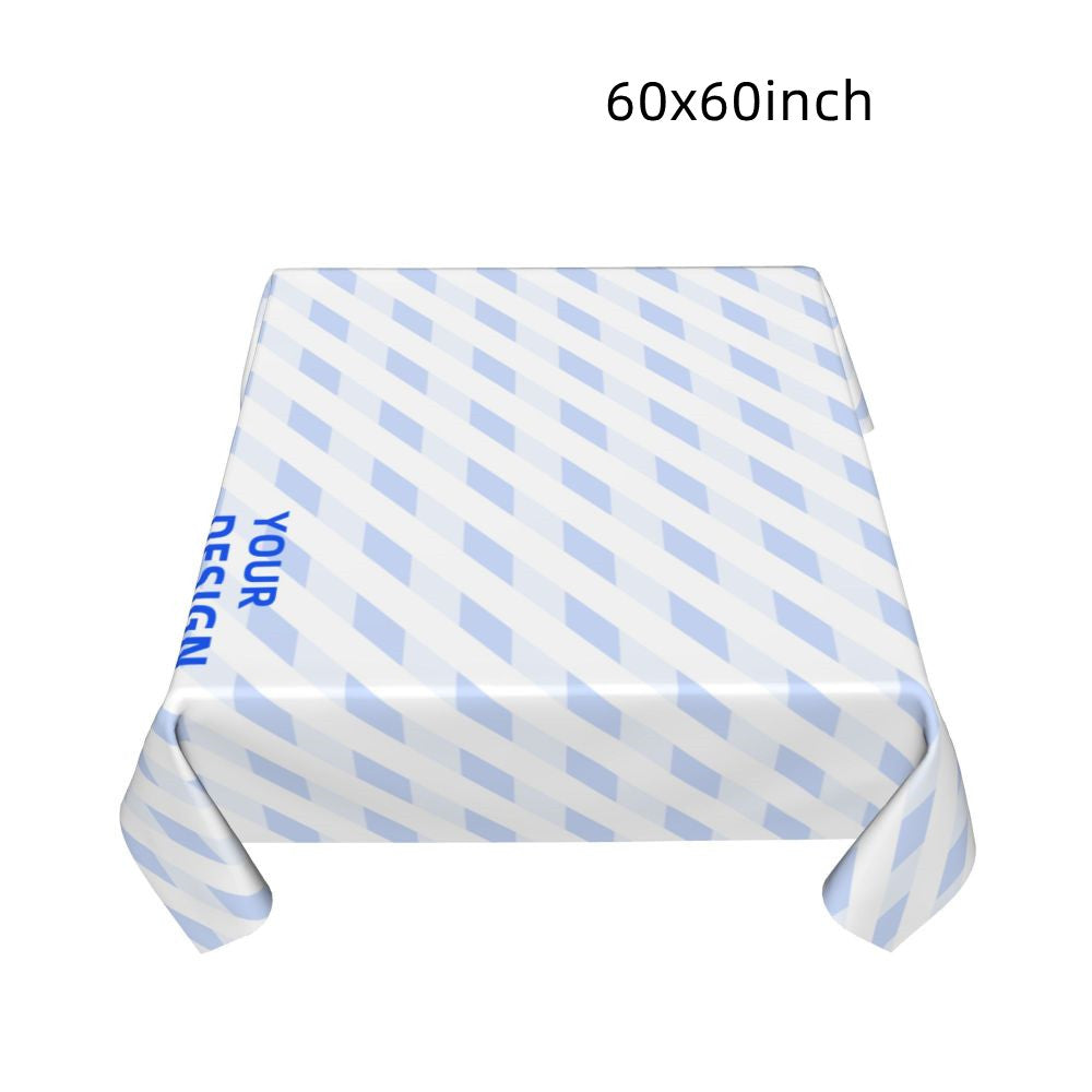 Anti-splash And Oil-proof Square Decorative Tablecloth White 60x60inch 7 - Tophatter Daily Deals