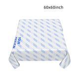 Anti-splash And Oil-proof Square Decorative Tablecloth White 60x60inch 7 - Tophatter Daily Deals