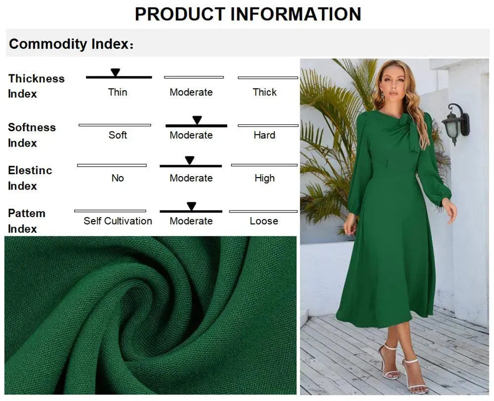 Twisted Long Sleeve Midi Dress Casual Dresses - Tophatter Daily Deals