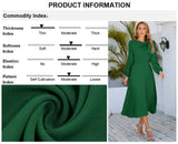 Twisted Long Sleeve Midi Dress Casual Dresses - Tophatter Daily Deals