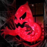 Inflatable Ghost 1.4m Polyester Yard Halloween Decor 3D Changing Face Moving Picture Frame - Tophatter Daily Deals