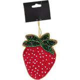 Raspberry Beaded Christmas Tree Bauble | Colourful Fruit-shaped Tree Ornaments Baubles - Tophatter Daily Deals