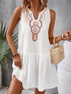 Printed Sleeveless Mini Dress White Casual Dresses - Tophatter Daily Deals