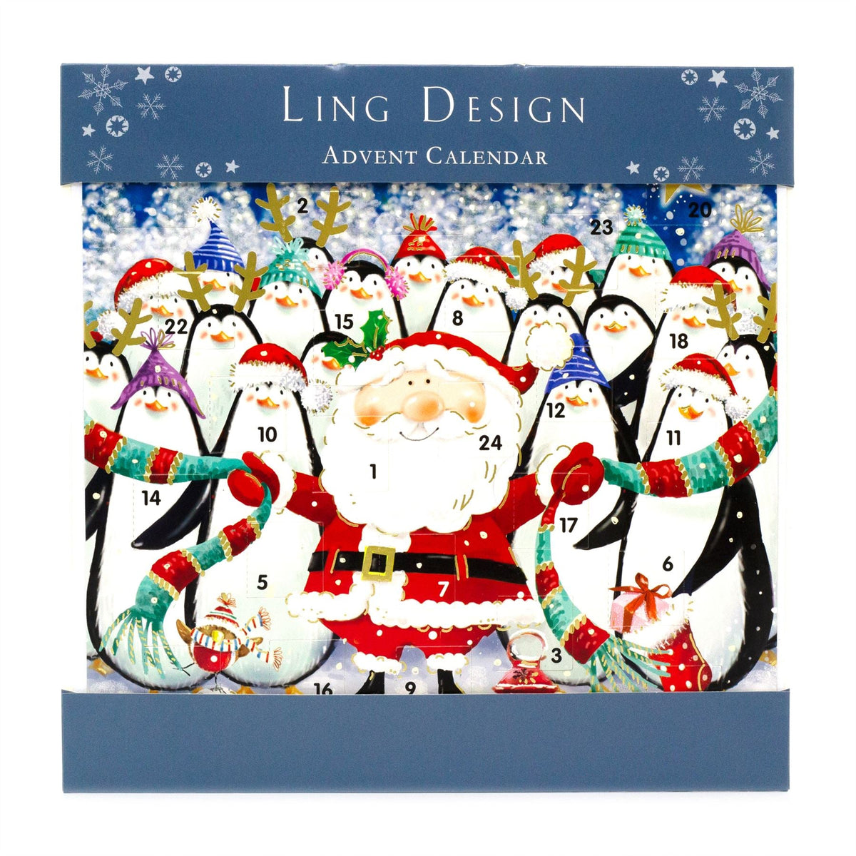 Happy Christmas Advent Calendar | Santa Penguin Advent Calendar - 23cm Advent Calendar - Tophatter Daily Deals