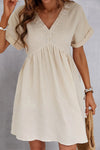 V-Neck Short Sleeve Dress Casual Dresses - Tophatter Daily Deals