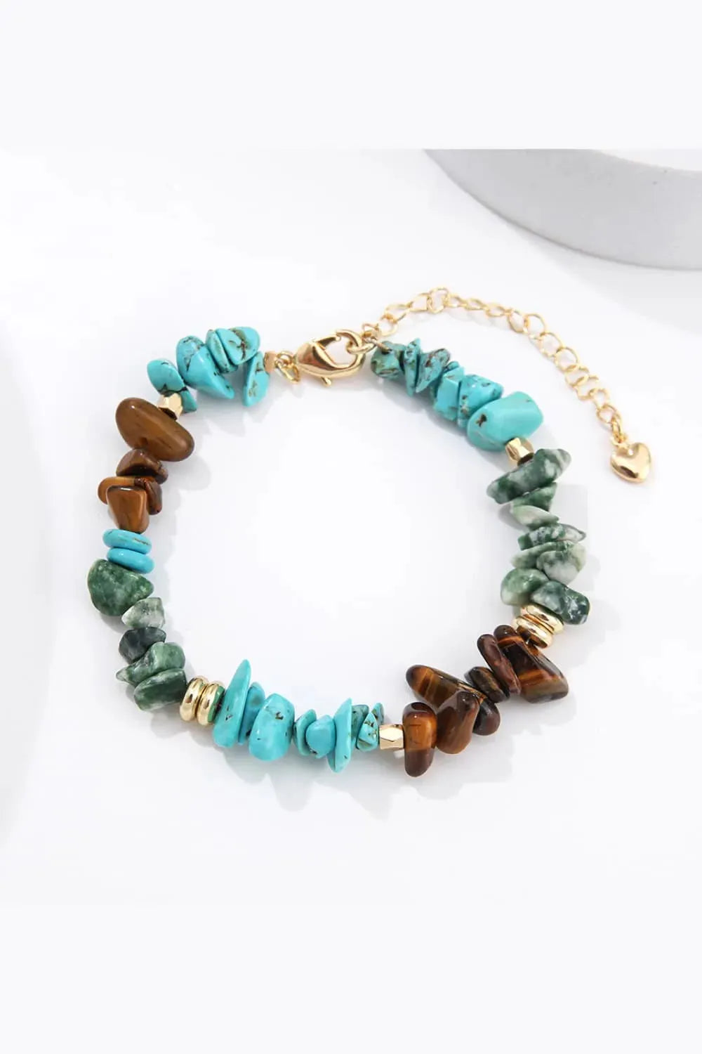 Turquoise & Natural Stone Bracelet Multicolor One Size Bracelets - Tophatter Daily Deals