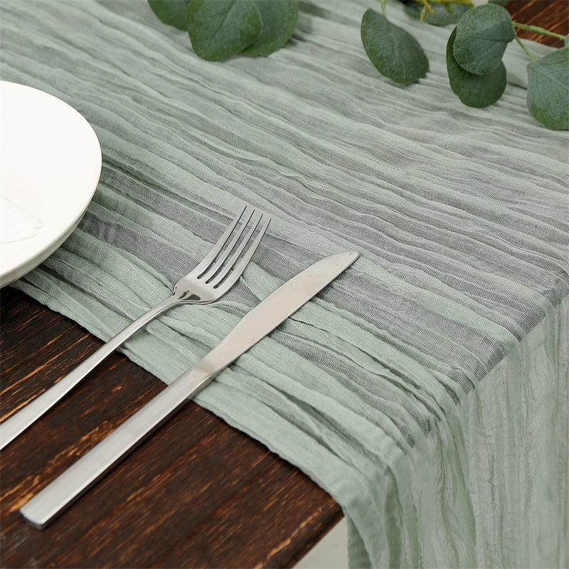 Balinese Crinkle Table Flag Boho Twist Tablecloth 0 - Tophatter Daily Deals