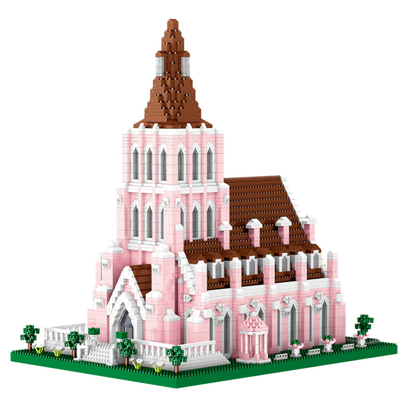 Building Blocks High Difficulty Giant Type Assembled Swan Lake Castle 0 - Tophatter Daily Deals