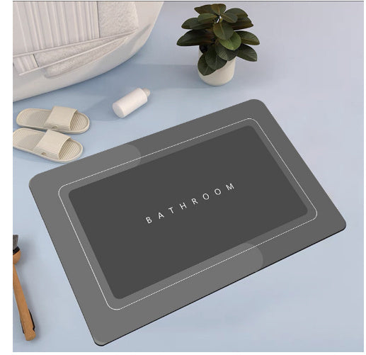 Bathroom Absorbent And Quick-drying Floor Mat Dark gray rectangle 50x80 1PCS 0 - Tophatter Daily Deals