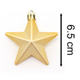 Rose Gold 8 Piece Mini Christmas Star Baubles | Set Of 8 Star Christmas Tree Bauble Decorations | Xmas Tree Baubles Gold Christmas Tree Ornaments Tree Decoration - Tophatter Daily Deals