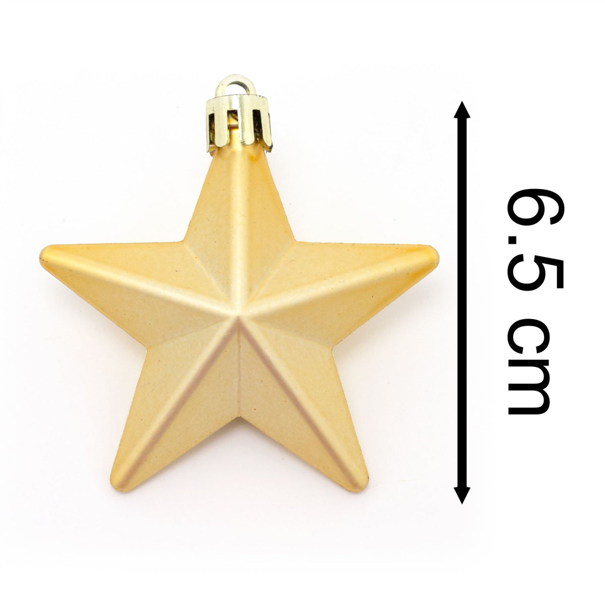 Rose Gold 8 Piece Mini Christmas Star Baubles | Set Of 8 Star Christmas Tree Bauble Decorations | Xmas Tree Baubles Gold Christmas Tree Ornaments Tree Decoration - Tophatter Daily Deals