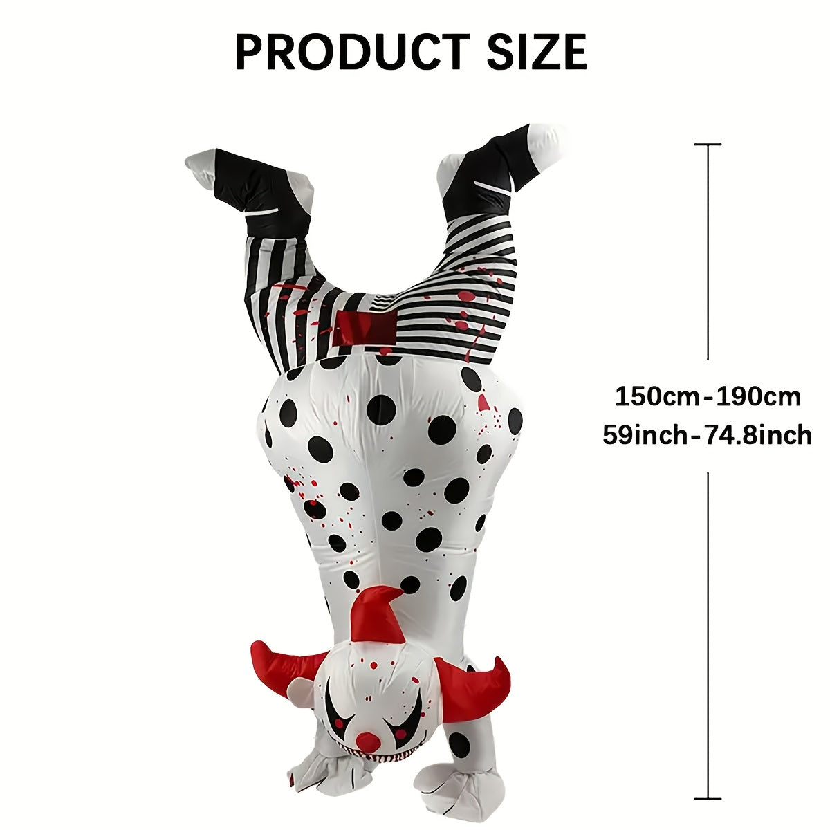 Inflatable Clown Skeleton Costume for Halloween Party Halloween - Tophatter Daily Deals