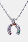 Inlaid Zircon Pendant Stainless Steel Necklace Necklaces - Tophatter Daily Deals