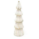 Shabby Chic White Wooden Christmas Tree | Rustic Christmas Tree Ornament - 26cm Ornament - Tophatter Daily Deals