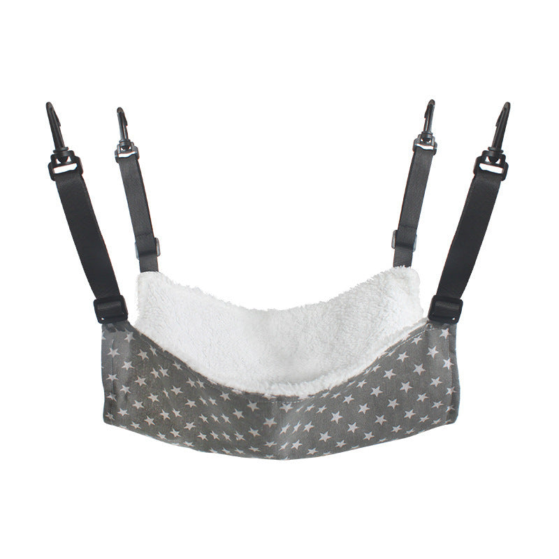 Lamb Fleece Cat Hanging Beds Pets Cage Hammock Bed For Kitten Hanging Seat Indoor Durable Winter Cat Bed Kitty Nest Puppy Cushion Pet Products Gray Star Autumn And Winter Pet Beds - Tophatter Daily Deals