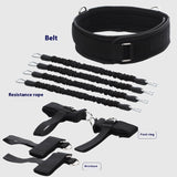 Boxing MMA Taekwondo Elastic String Basketball Bounce Strength Leg Training Explosive Power Resistance Band Fitness Equipment Black Latex Material Suit 0 - Tophatter Daily Deals