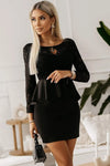 Lace Detail Long Sleeve Mini Dress Cocktail Dresses - Tophatter Daily Deals