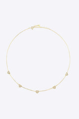 Inlaid Zircon Heart Necklace Necklaces - Tophatter Daily Deals