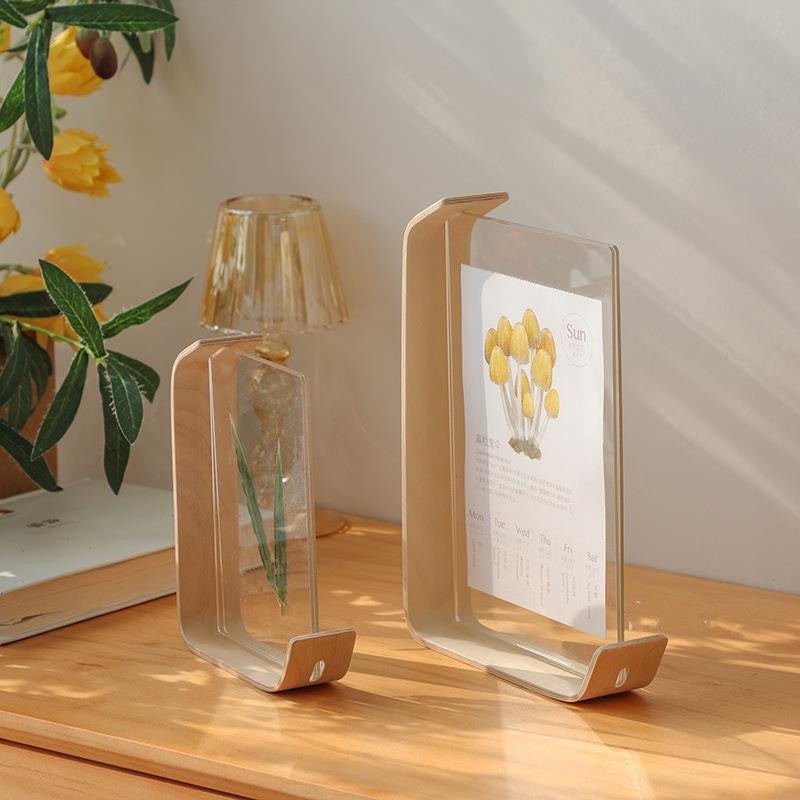 Acrylic Wooden Photo Frame Herbarium Display Frame Calendar DIY Frame Photo Frames For Wedding Party Picture Frame Photo Decor 0 - Tophatter Daily Deals