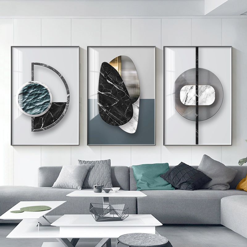Abstract Geometric Canvas Painting Picture Home Decor Wall Poster 0 - Tophatter Daily Deals