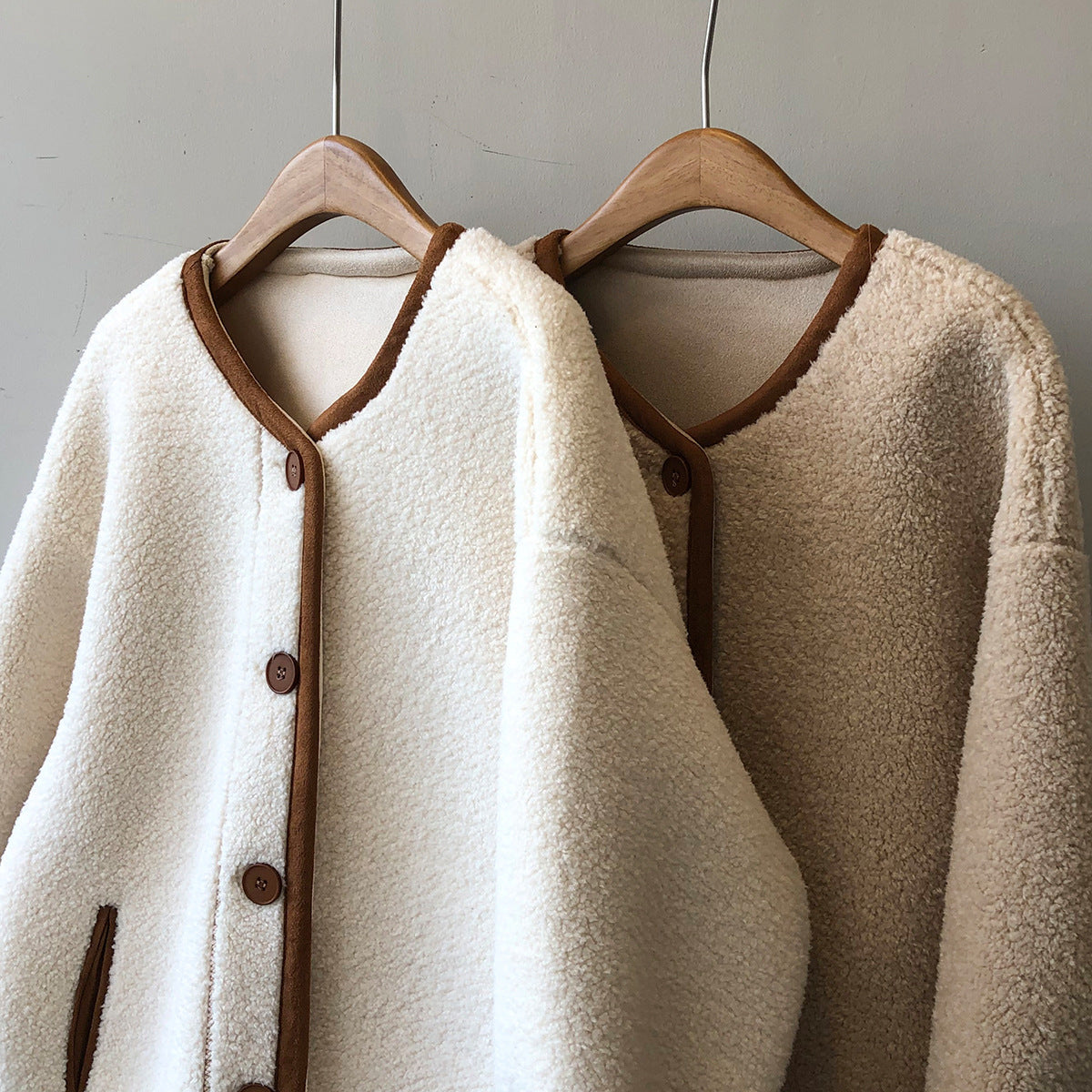 Warm Cozy Women's Fleece Coat - Boxy, Polyester, Winter 3D Changing Face Moving Picture Frame - Tophatter Daily Deals