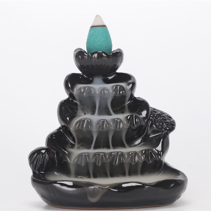 Bergamot Rockery Incense Burner Ceramic Incense Road E 0 - Tophatter Daily Deals