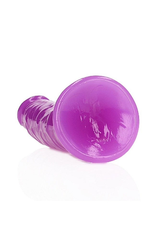 Shots Toys - RealRock - 7" Glow in the Dark Slim Realistic Dildo with Suction Cup - Purple Sex Toy - Tophatter Daily Deals