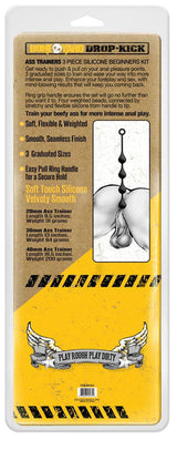 Drop Kick Silicone Beginner Ass Training Kit Three Piece Set > Anal Range > Anal Beads - Tophatter Daily Deals