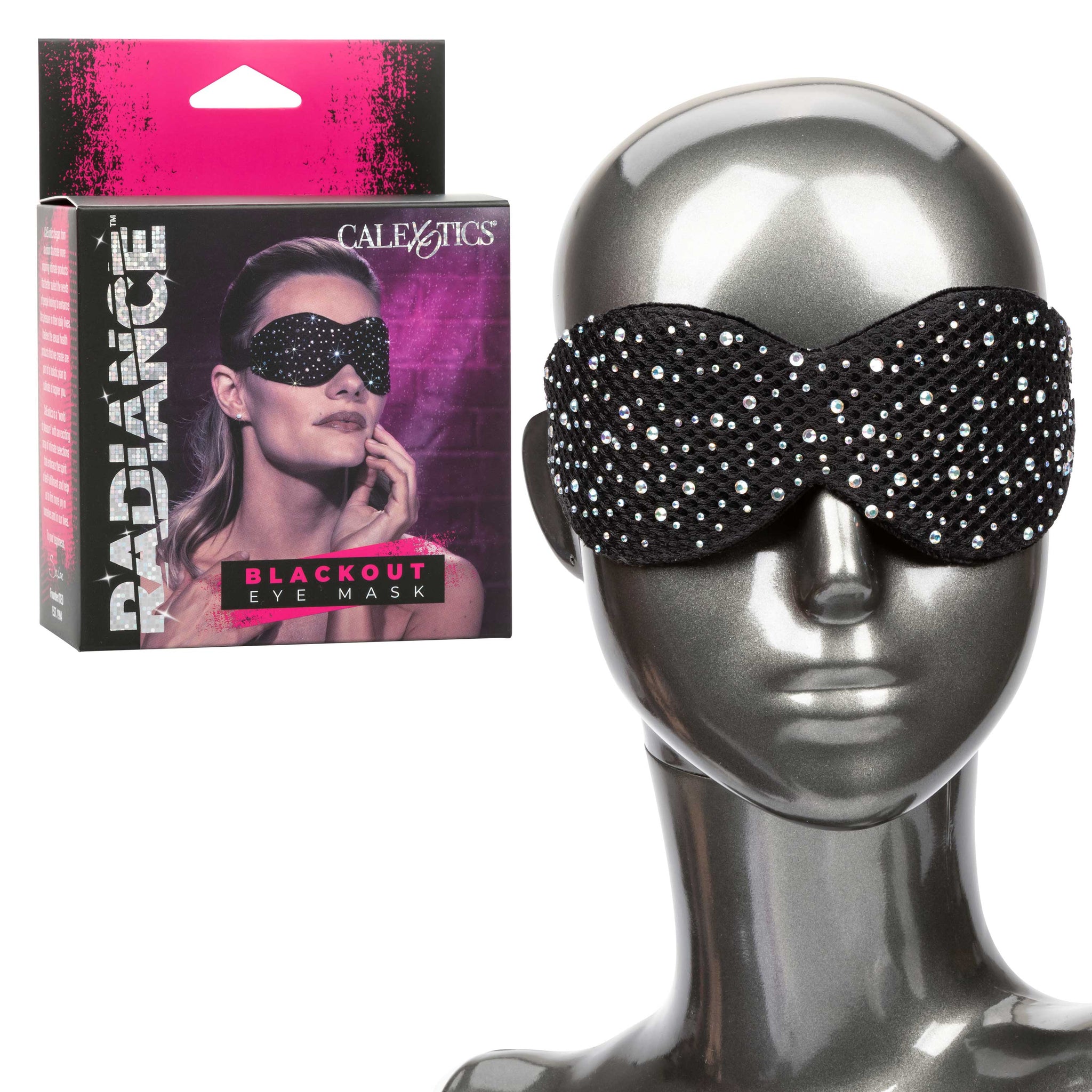 Radiance Blackout Eye Mask with Black Rhinestones and Plush Lining > Bondage Gear > Masks - Tophatter Daily Deals