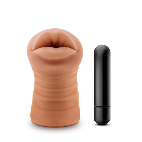 M for Men Isabella Mocha Realistic Vibrating Male Stroker Sleeve > Sex Toys For Men > Masturbators > Vibrating - Tophatter Daily Deals